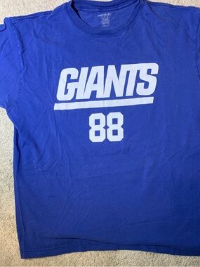 Reebok NY Giants Hakeem Nicks T-Shirt Men’s L Blue NFL Football Graphic Tee
